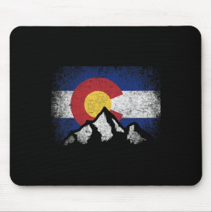 Colorado Vlag Berg Ski Winter Cadeau Wandelaar Wan Muismat