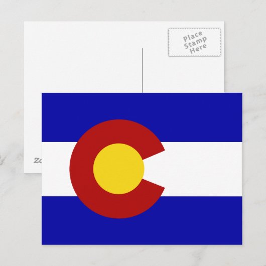 Colorado vlag briefkaart (Voorkant / Achterkant)