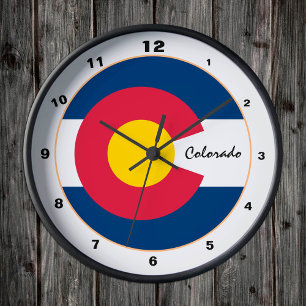Colorado Vlag & Colorado mode /design VS Ronde Klok