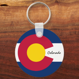 Colorado Vlag & Colorado-vakantie, patriotten/spor Sleutelhanger