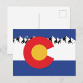 Colorado Vlag en bergen Feestdagenkaart (Voorkant / Achterkant)