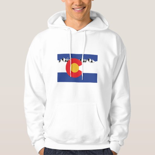 Colorado Vlag en bergen Hoodie (Voorkant)