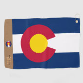 Colorado vlag en colorado monogrammen/golfhanddoek golfhanddoek (Horizontaal)