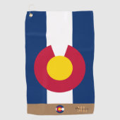 Colorado vlag en colorado monogrammen/golfhanddoek golfhanddoek (Voorkant)