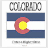Colorado vlag en motto sticker (Vel)