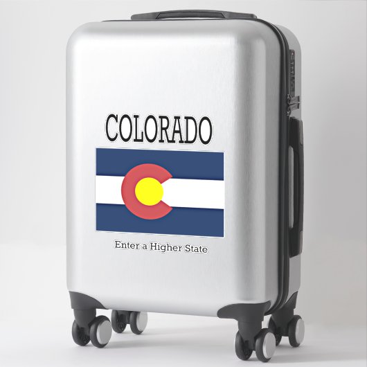 Colorado vlag en motto sticker (Koffer)