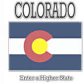 Colorado vlag en motto sticker (Voorkant)