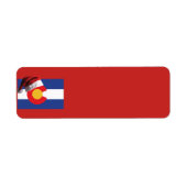 Colorado Vlag en Santa Hat Etiket (Voorkant)