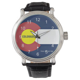 Colorado Vlag en Slogan Horloge