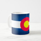 Colorado vlag fade koffie mok cup (Voorkant links)