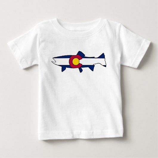 Colorado vlag forel vis baby shirt (Voorkant)