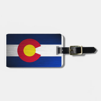 Colorado Vlag geborsteld Bagagelabel