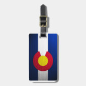 Colorado Vlag geborsteld Bagagelabel (Voorkant verticaal)