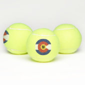Colorado vlag, geel, monogrammen tennisballen (Multi)