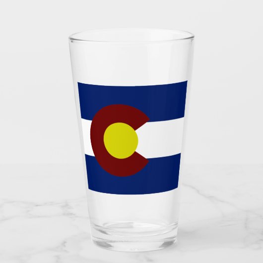 Colorado vlag   glas (Voorkant)