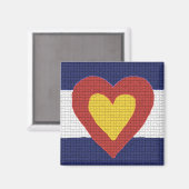 Colorado vlag hart magneet (Voorkant / Achterkant)