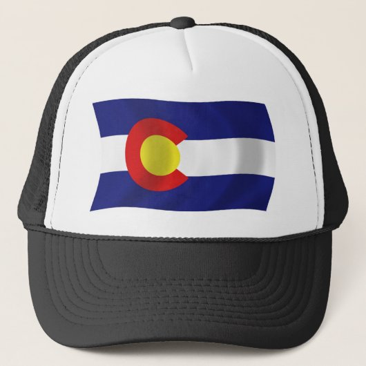 Colorado Vlag Hoed Trucker Pet (Voorkant)