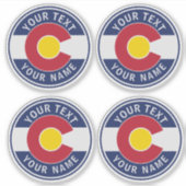 Colorado Vlag icoon II Sticker (Voorkant)