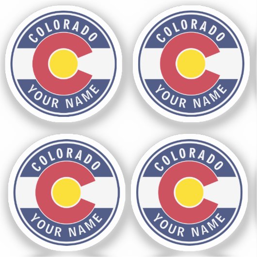 Colorado Vlag icoon Sticker (Voorkant)