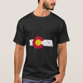 Colorado Vlag in Versleten Stijl T-shirt