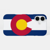 Colorado vlag iPhone 16 hoesje (Achterkant horizontaal)