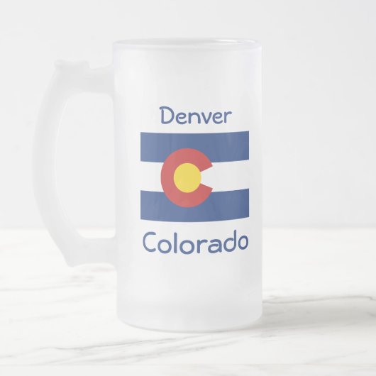 Colorado Vlag Kaart Stad Mok (Links)