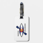 Colorado-vlag kajak bagagelabel (Achterkant verticaal)