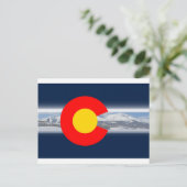 Colorado Vlag met bergen Briefkaart (Staand voorkant)