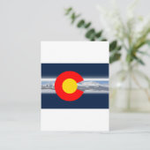 Colorado Vlag met bergen Briefkaart (Staand voorkant)