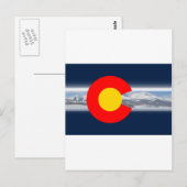 Colorado Vlag met bergen Briefkaart (Voorkant / Achterkant)