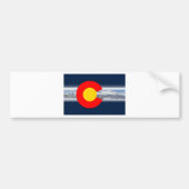 Colorado Vlag met bergen Bumpersticker (Voorkant)