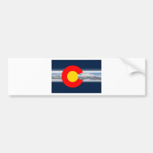 Colorado Vlag met bergen Bumpersticker