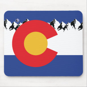 Colorado Vlag met bergen Muismat