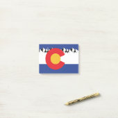 Colorado Vlag met bergen Post-it® Notes (Op bureau)