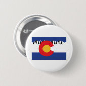 Colorado Vlag met bergen Ronde Button 5,7 Cm (Voorkant /achterkant)