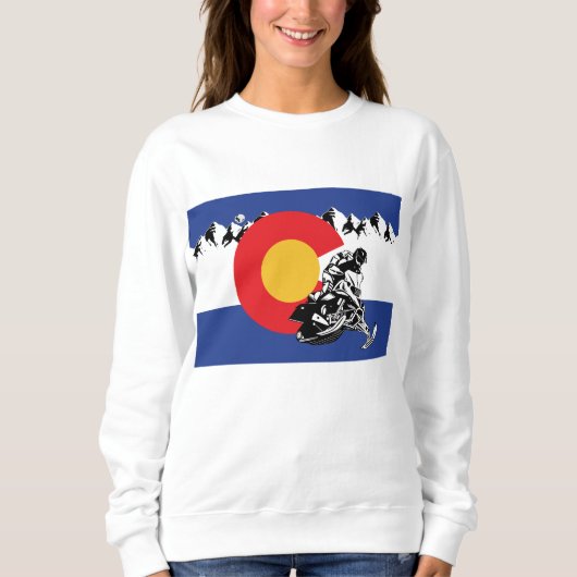 Colorado Vlag met een Cool Snowmobiler Trui (Voorkant)