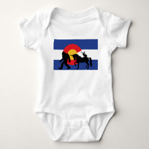 Colorado Vlag met Eenhoorn, Bigfoot en Jackalope Romper