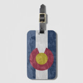 Colorado vlag met Pikes Peak Bagagelabel (Voorkant (verticaal))