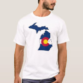 Colorado vlag Michigan schetst het shirt (Voorkant)