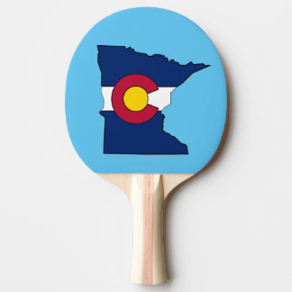 Colorado vlag Minneosta schets ping pong paddle Tafeltennisbatje