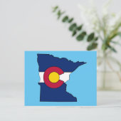 Colorado vlag Minnesota omtrek briefkaart (Staand voorkant)