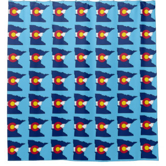 Colorado vlag Minnesota outline douchegordijn