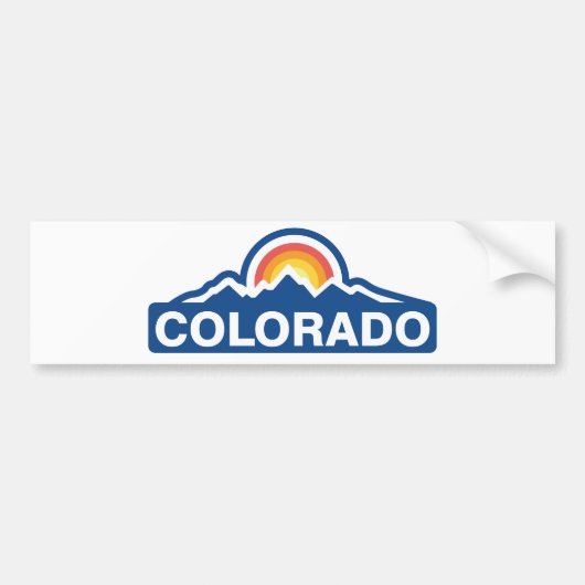 Colorado Vlag Mountain Bumpersticker (Voorkant)