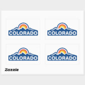 Colorado Vlag Mountain Rechthoekige Sticker (Vel)