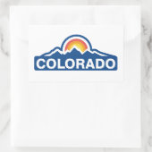 Colorado Vlag Mountain Rechthoekige Sticker (Tas)