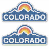 Colorado Vlag Mountain Sticker (Voorkant)