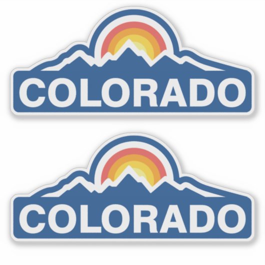 Colorado Vlag Mountain Sticker (Voorkant)