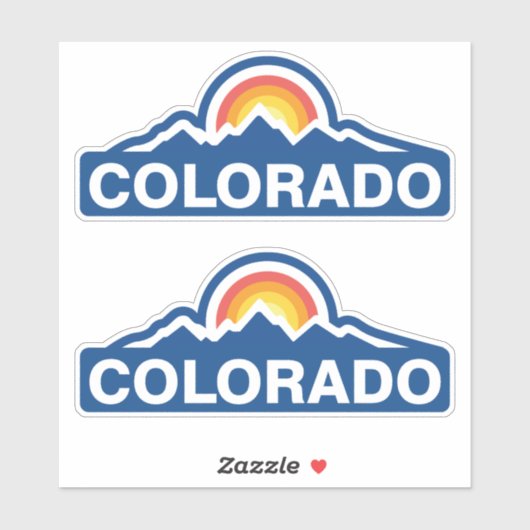 Colorado Vlag Mountain Sticker (Vel)