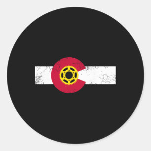Colorado Vlag Mountainbike Fietsen Rijden Wielrenn Ronde Sticker