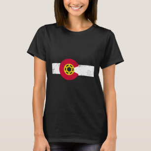 Colorado Vlag Mountainbike Fietsen Rijden Wielrenn T-shirt